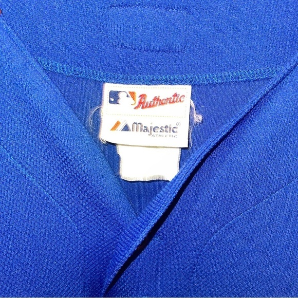 Majestic New York Mets Vintage Royal Blue Jersey Adult Size 2X - Picture 5 of 6